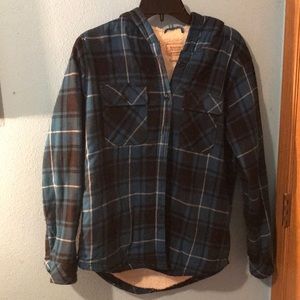“Boston Traders” Blue Flannel; Size Small